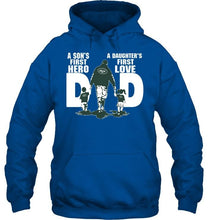 Load image into Gallery viewer, New York Jets Dad son's first hero daughter's first love shirt