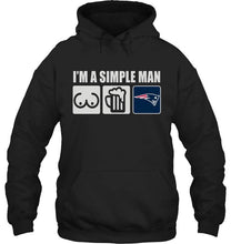 Load image into Gallery viewer, I'm simple man loves bobs beer New England Patriots fan shirt