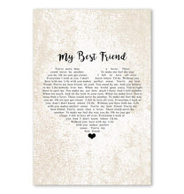 Load image into Gallery viewer, Tim McGraw My best friend lyric heart typography