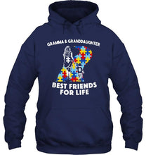 Load image into Gallery viewer, Autism gramma &amp; granddaughter best friends for life shirt