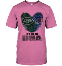 Load image into Gallery viewer, New York Jets and New York Rangers it's my dna love fingerprints shirt