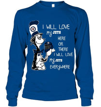 Load image into Gallery viewer, I will love my Winnipeg Jets here or there love everywhere the cat fan simpson shirt
