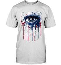 Load image into Gallery viewer, Winnipeg Jets eye paint drop art style t shirt