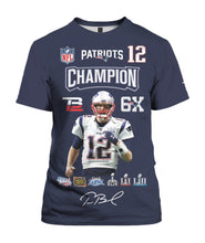 Load image into Gallery viewer, Tom Brady New England Patriot champion signed 3d printed shirt