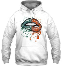 Load image into Gallery viewer, New York Jets and Syracuse Orange glitter pattern sexy lips t shirt
