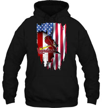 Load image into Gallery viewer, St Louis Cardinals flag ripped american flag shirt