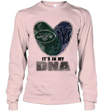 Load image into Gallery viewer, New York Jets and New York Yankees it's my dna love fingerprints shirt