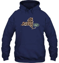 Load image into Gallery viewer, New York Jets panther pattern state map shirt