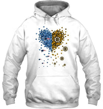 Load image into Gallery viewer, New England Patriots and Boston Bruins tiny hearts shaped fan shirt