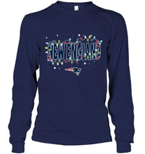 Load image into Gallery viewer, New England Patriots christmas fairy lights t shirt