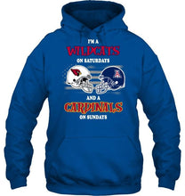 Load image into Gallery viewer, I'm Arizona Wildcats on Saturdays and Arizona Cardinals on Sundays shirt