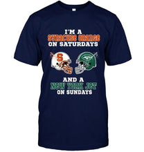 Load image into Gallery viewer, I'm Syracuse Orange on saturdays and New York Jet on sundays shirt