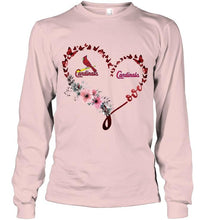 Load image into Gallery viewer, St Louis Cardinals butterfly heart shirt