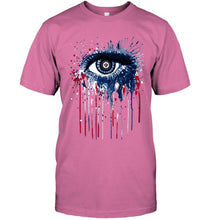 Load image into Gallery viewer, Winnipeg Jets eye paint drop art style t shirt