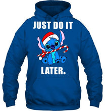Load image into Gallery viewer, Just do it later christmas stitch t shirt