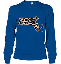 Load image into Gallery viewer, New England Patriots Leopard State Map love shirt