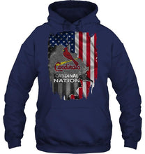 Load image into Gallery viewer, St Louis Cardinals nation american flag ripped shirt