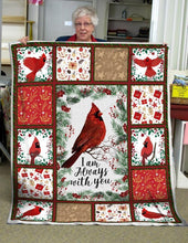 Load image into Gallery viewer, i am always with you cardinal bird lover blanket