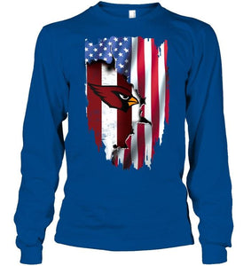 Arizona Cardinals flag ripped american flag shirt