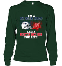 Load image into Gallery viewer, i'm a New England Patriot and a Boston Red Sox for life shirt