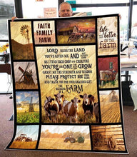 Load image into Gallery viewer, Farmer Lord Land The blessing of a farm quilt blanket