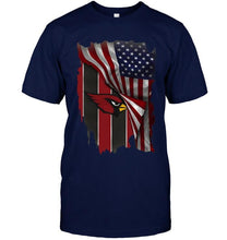 Load image into Gallery viewer, Arizona Cardinals american flag fan hoodie