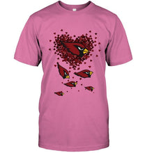 Load image into Gallery viewer, Arizona Cardinals tiny hearts shape shirt