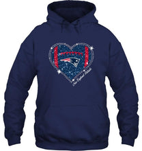 Load image into Gallery viewer, New England Patriots heart glitter pattern fan simpson shirt