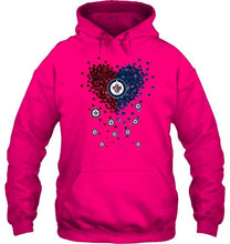 Load image into Gallery viewer, Winnipeg Jets dual colors tiny heart shaped shirt