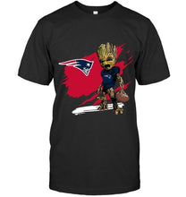 Load image into Gallery viewer, New England Patriots angry baby groot ripped shirt