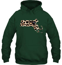 Load image into Gallery viewer, New England Patriots Leopard State Map love shirt