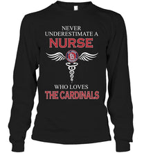 Load image into Gallery viewer, Never underestimate a nurse who loves the Cardinals St Louis Cardinals fan shirt