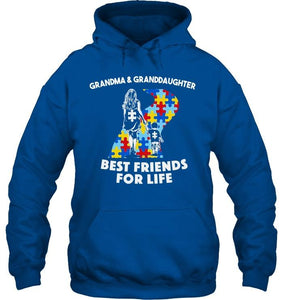 Autism grandma & granddaughter best friends for life shirt