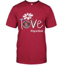 Load image into Gallery viewer, Love my Cardinals St Louis Cardinals daisy fan shirt
