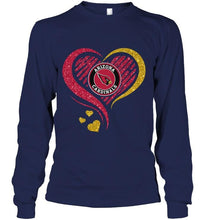 Load image into Gallery viewer, Arizona Cardinals heart glittering shirt