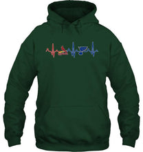 Load image into Gallery viewer, St Louis Cardinals St Louis Blues heartbeat shirt