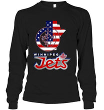 Load image into Gallery viewer, Winnipeg Jets Manitoba 4th July independence day american flag shirt