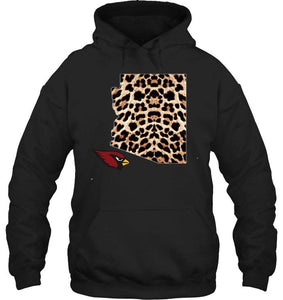 Arizona Cardinals panther pattern state map hoodie