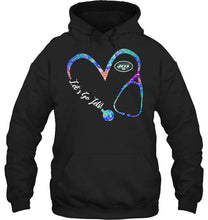 Load image into Gallery viewer, Let's go New York Jets dyed nurse scope love shirt