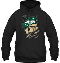 Load image into Gallery viewer, New York Jets and Army Black Knights layer under ripped shirt