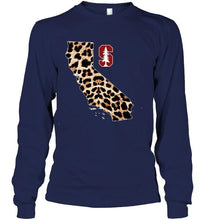 Load image into Gallery viewer, Stanford Cardinal panther pattern state map hoodie