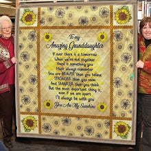 Load image into Gallery viewer, To amazing daughter you are my sunshine sunflower quilt blanket