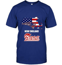 Load image into Gallery viewer, New England Patriots Massachusetts 4th July independence day american flag shirt