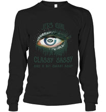 Load image into Gallery viewer, New York Jets girl classy sasy and a bit smart asy glitter pattern eye t shirt