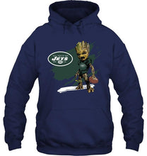 Load image into Gallery viewer, New York Jets angry baby groot ripped shirt