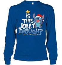 Load image into Gallery viewer, Is this jolly enough Stitch christmas lover shirt