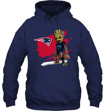 Load image into Gallery viewer, New England Patriots angry baby groot ripped shirt