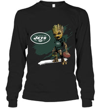 Load image into Gallery viewer, New York Jets angry baby groot ripped shirt