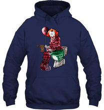 Load image into Gallery viewer, IT Ball State Cardinals in toilet halloween hoodie
