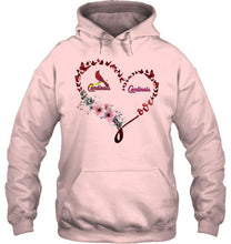 Load image into Gallery viewer, St Louis Cardinals butterfly heart shirt